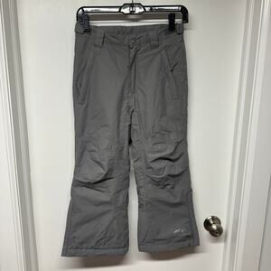 Eddie Bauer Boys Gray Snow Board Pants Ski Winter Waterproof Size Small 7/8